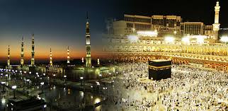 Pilgrims performing Tawaf around the Kaaba in Masjid al-Haram, Makkah during Umrah pilgrimage showing spiritual worship and devotion